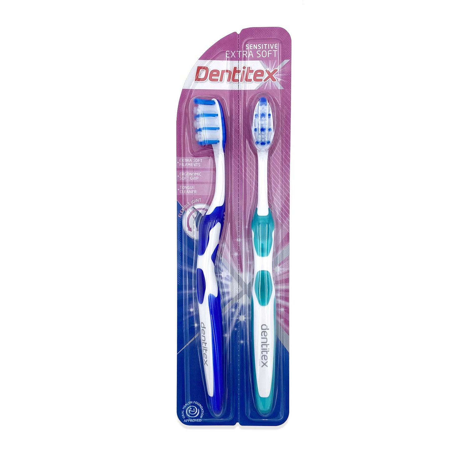 Dentitex Premium Toothbrushes - Sensitive Extra Soft 2 Pack